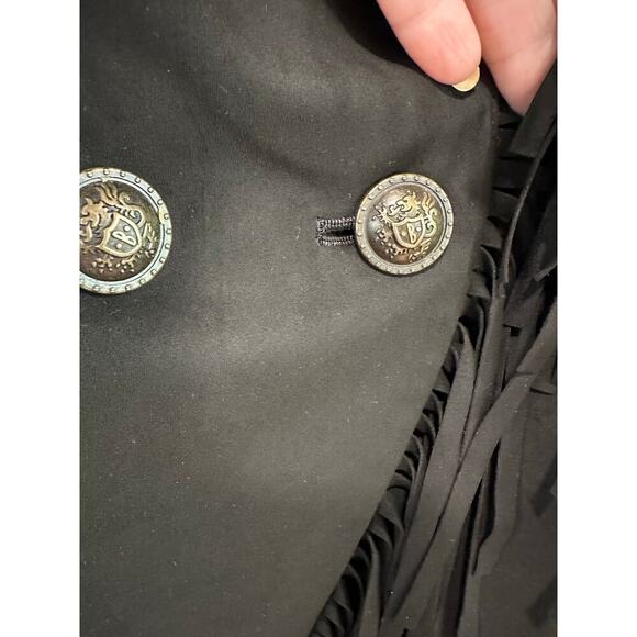 Love Token Vegan Suede Bronco Fringe Jacket Size M - Picture 5 of 6